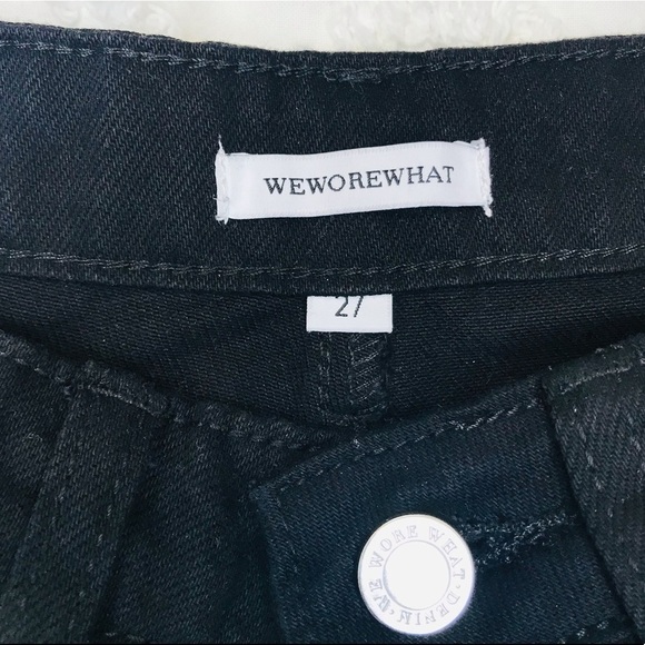 New! WeWoreWhat High Rise Straight Leg Rigid Cotton Mom Jean - Picture 11 of 13